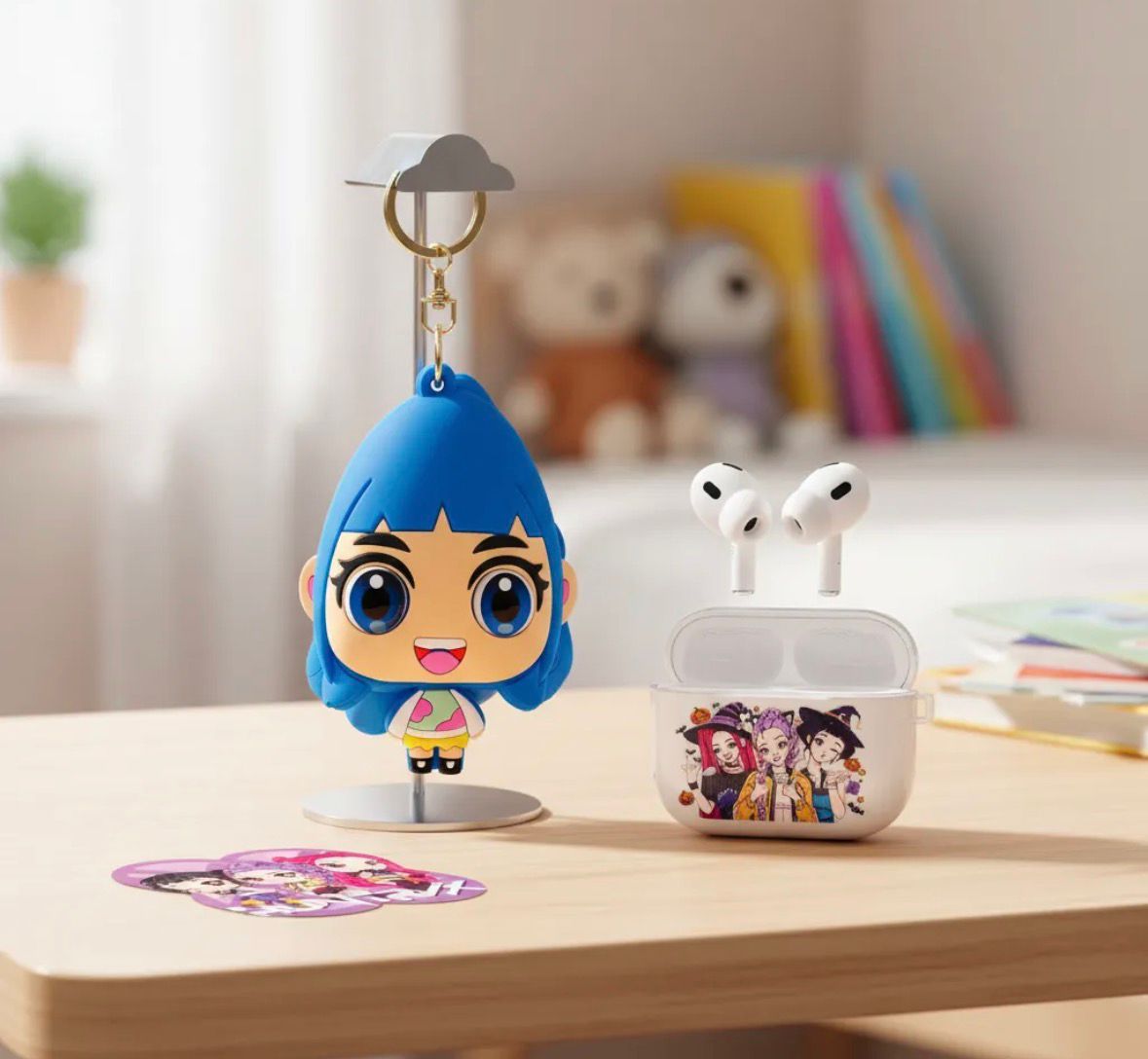 Auriculares Infantles K-pop Huntrix Bluetooth Mas Monedero