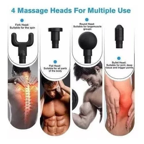Masajeador Muscular 4 cabezales 6 niveles